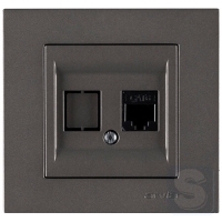 Розетка комп'ютерна RJ45 cat 6 Arvia Electric KAREN Антрацит (20 06 2000 247)